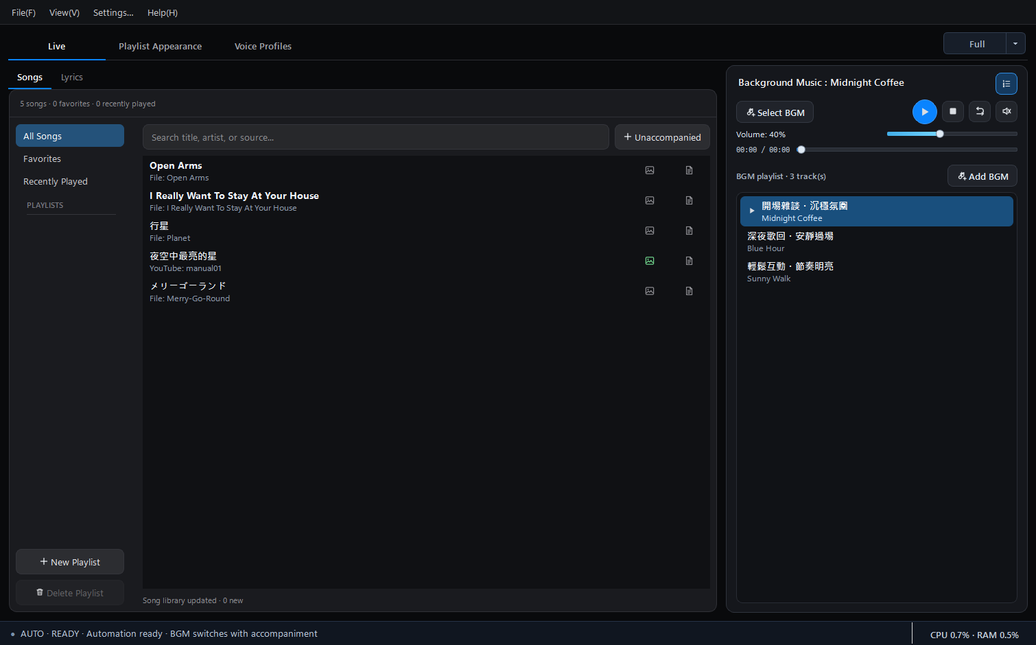 Expanded BGM playlist in 2.1